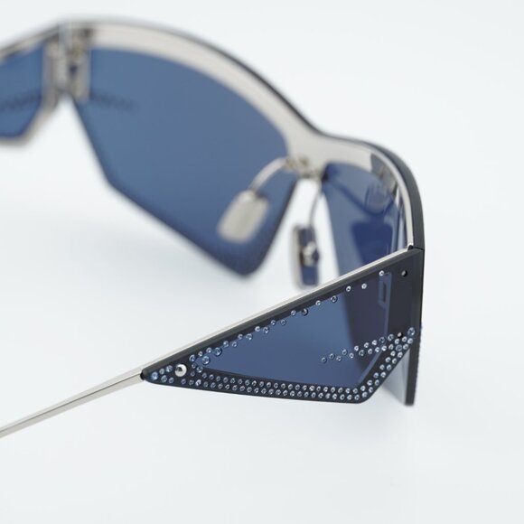 Givenchy GV4100US 16V Sunglasses Blue/Silver Geometric Frame, Blue Lenses main image 4